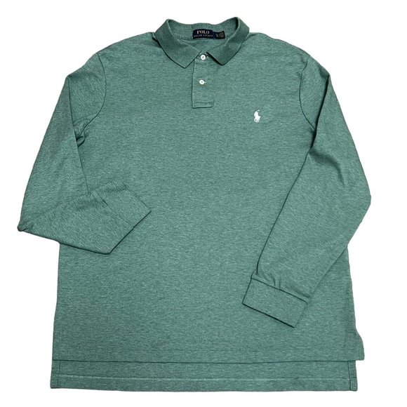 Polo Ralph Lauren Other - Polo Ralph Lauren L/S Shirt Men's Size XL Heathered Green White Pony Smooth
